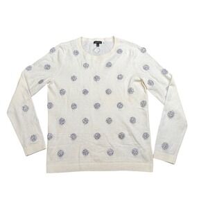 Talbots Tinsel Dot Women's Small Sweater‎ Lamb's Wool Blend Polka Dot